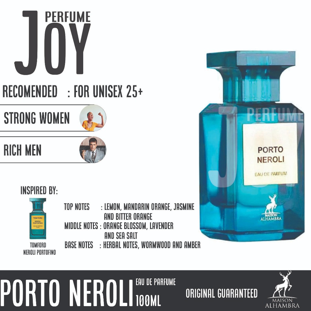 Parfume Arab Porto Neroli By Maison Alhambra Original Dubai EDP 100ml