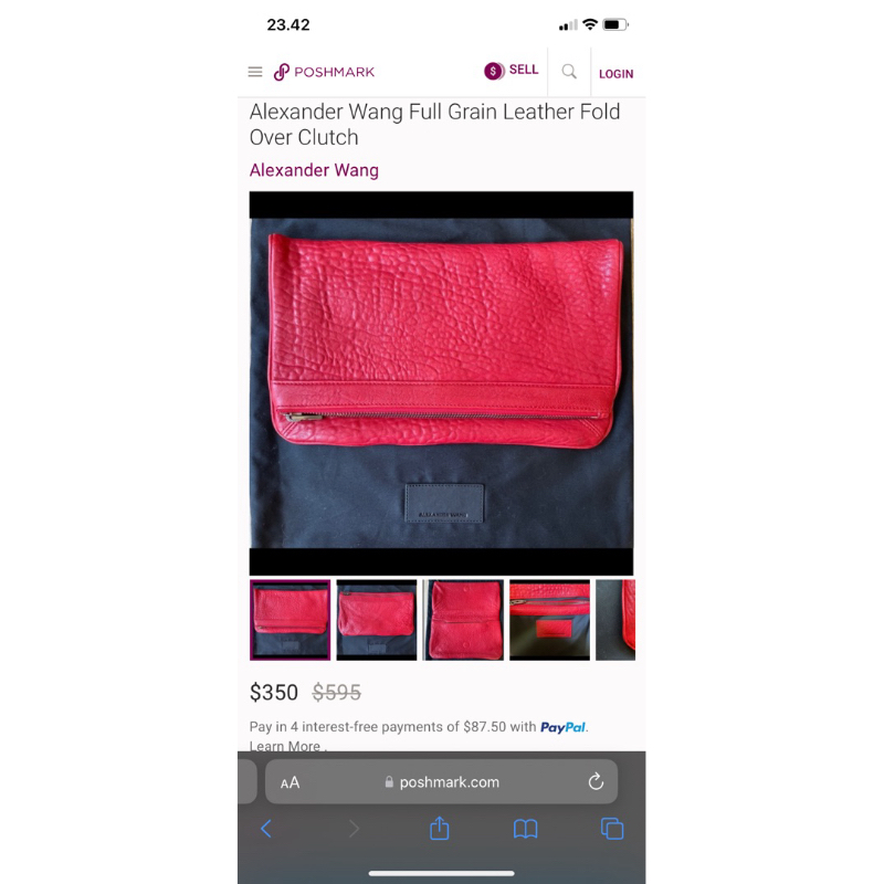 Preloved Alexander Wang Red Clutch