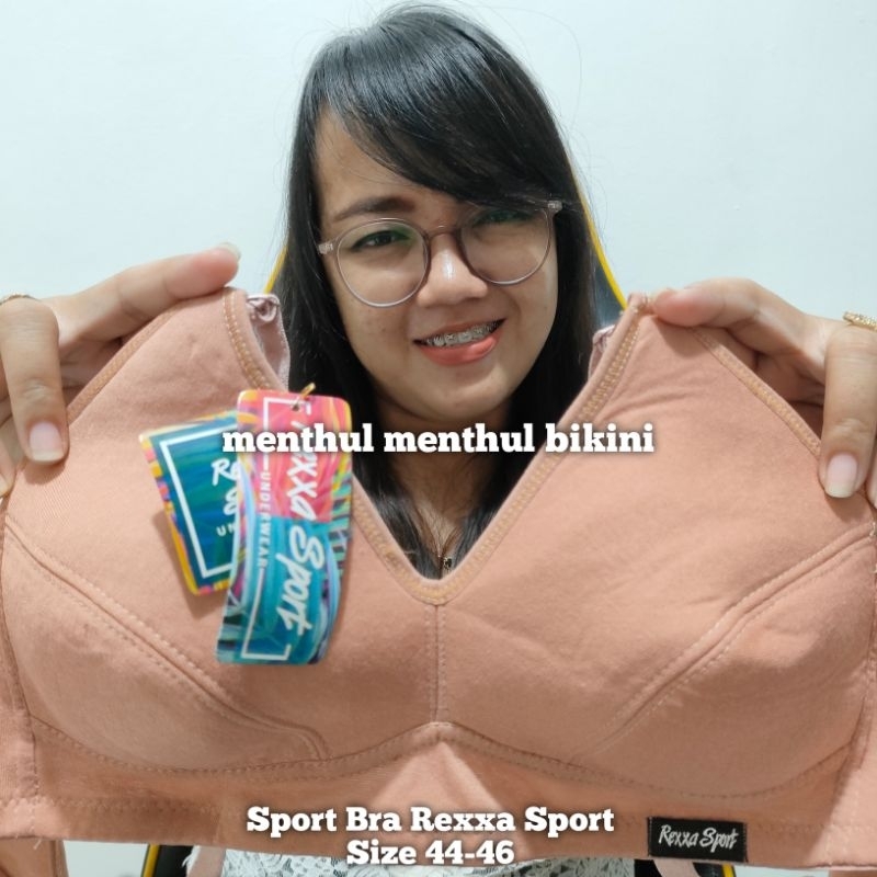 Big size Jumbo Size 44 46 Sport Bra Tanpa Busa Tanpa Kawat Bh Murah Merk Yunita