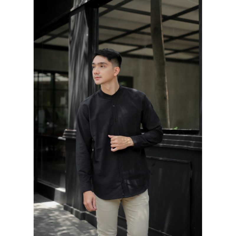 kemeja linen casual/kemeja premium/baju Koko panjang