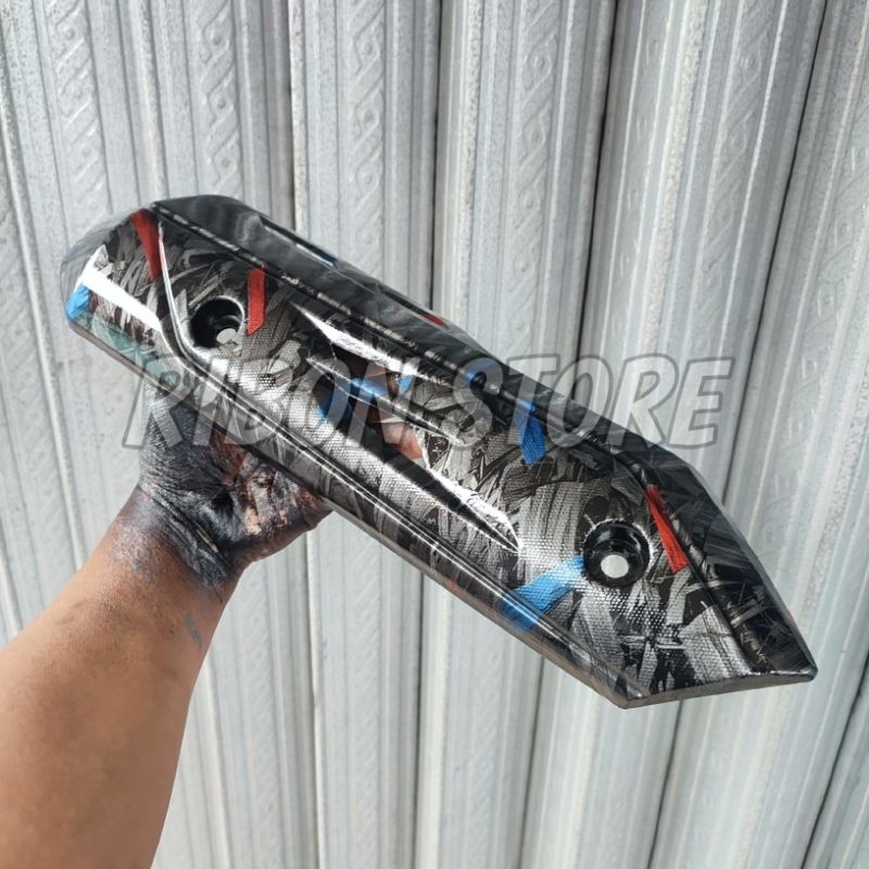 Tameng Knalpot Vario 110 Carbon 2017 Carbon Forged tutup knalpot vario 110 karbon Forged cover knalp