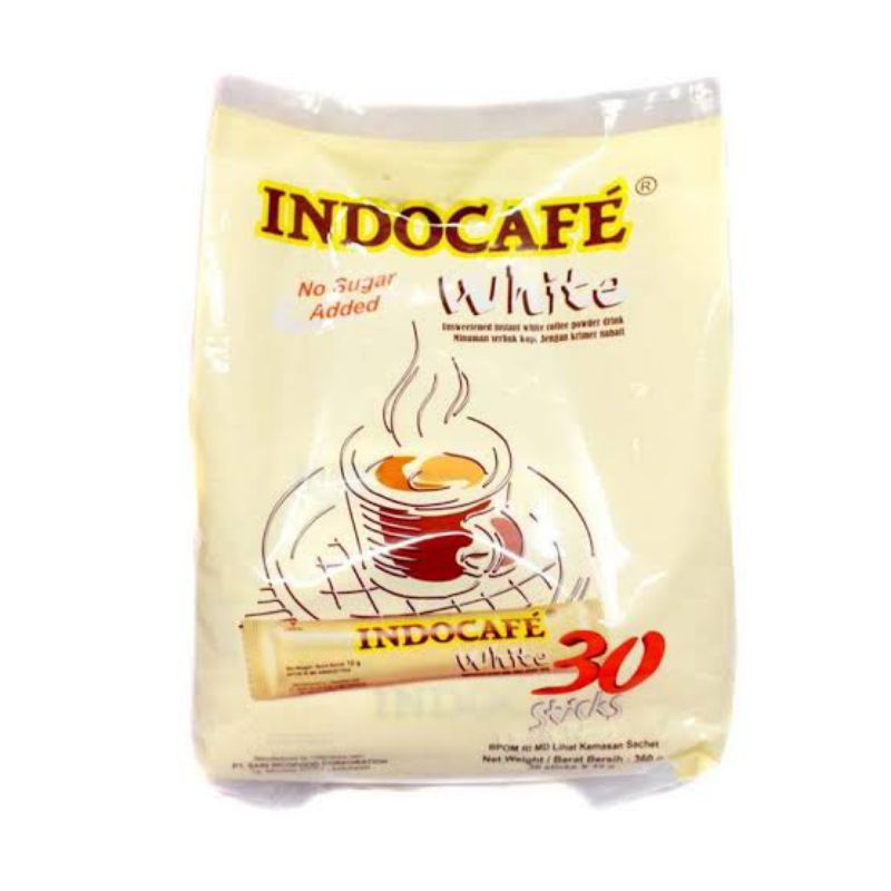 

INDOCAFE White Coffee isi 30s/INDOCAFE WHITE COFFEE 30 Stick/White Coffe Indocafe 30stick