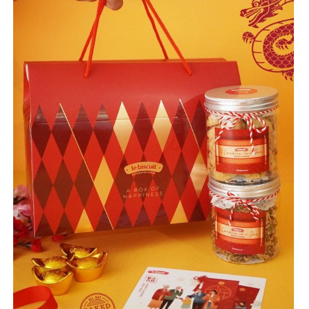 

le biscuit - Imlek & Valentine Hampers - 2 Jar Kue Kering