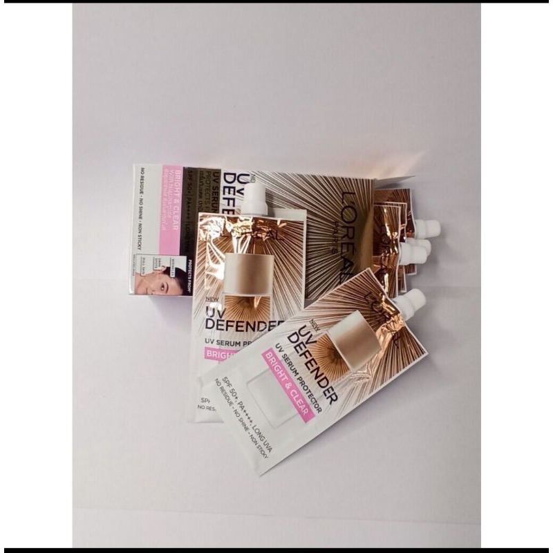 L'OREAL UV DEFENDER BRIGHT & CLEAR SPF 50+ , PA ++++ SACHET  5.5ml | LOREAL UV Defender