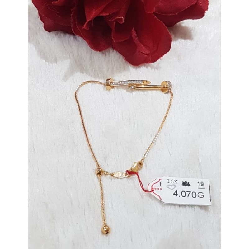 Gelang rantai emas 70 paku