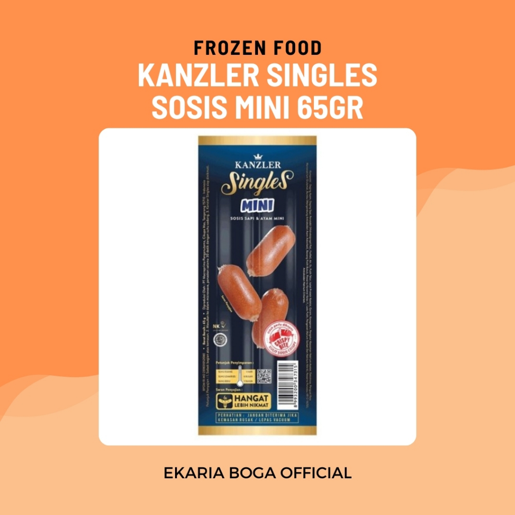 

FROZEN FOOD |SOSIS FROZEN |SIAP MAKAN |KANZLER SINGLES SOSIS MINI 65GR