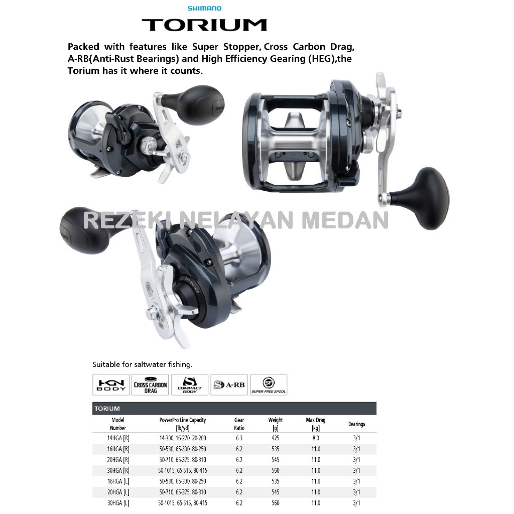 Reel Jigging SHIMANO Torium 16