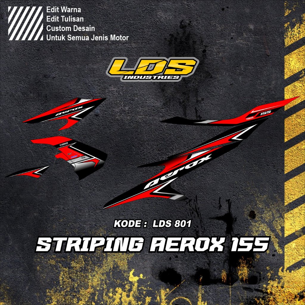 Sticker Yamaha Aerox - Stiker Striping Aerox 155 Old Aksesoris Body Motor List Aerox - Striping Stic