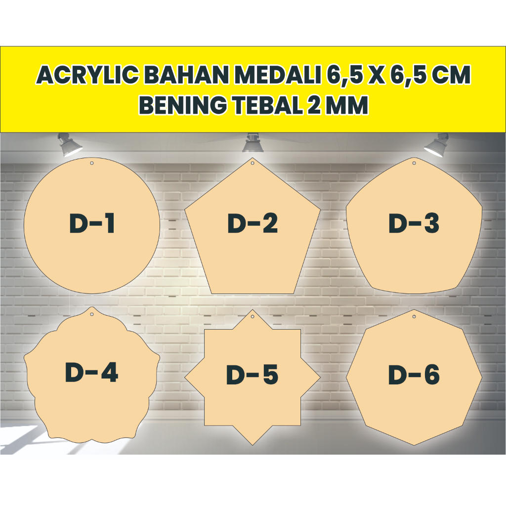 

BAHAN MEDALI AKRILIK 6,5 CM 2MM