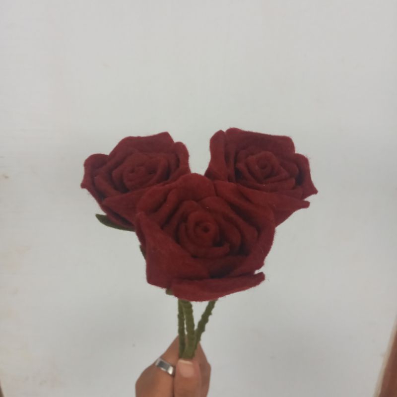 Bunga Flanel | Bunga Mawar Flanel Isian Buket