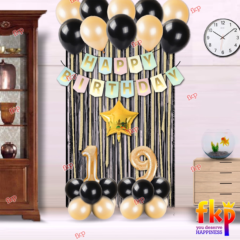 FUN KIDS PARTY Set Paket Dekorasi Ulang Tahun Simpel / Perlengkapan Pesta Ultah atau Happy Birthday 