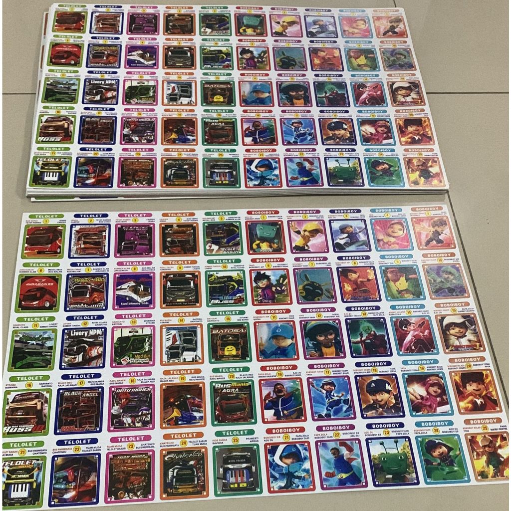 Kartu Mainan Kwartet 6 pak isi 192 lembar