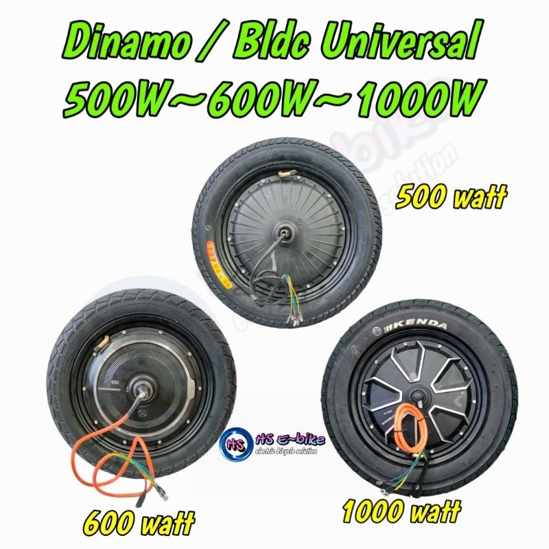 Dinamo Sepeda Listrik 500W- 600W 48V & 1000W / R10 GRATIS BAN TUBELESS