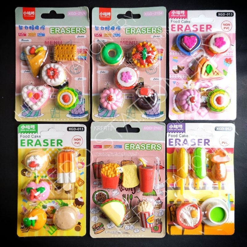 

Penghapus menu variasi makanan food gadget kosmetik set