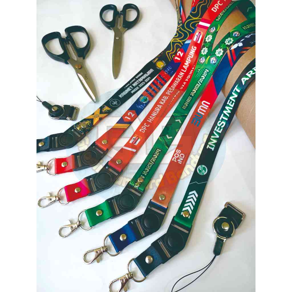 

Lanyard custom printing sublim 2 cm desain bebas bahan tisu/Tali Lanyard id card