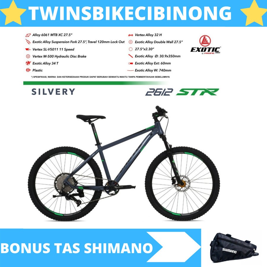 Sepeda Gunung 27,5 EXOTIC 2612 STR 1 x 11 Speed