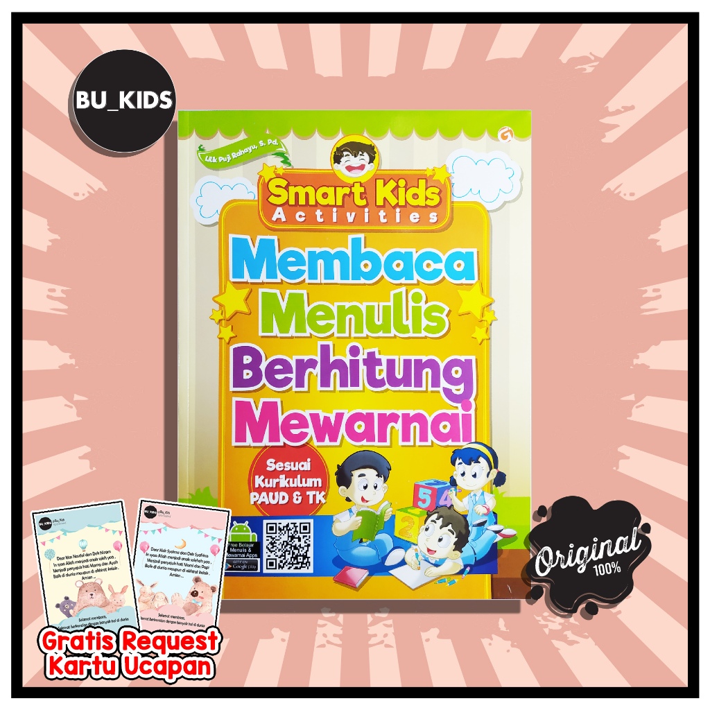 Buku Belajar Anak Tk Paud Smart Kids Activites Membaca Menulis Berhitung