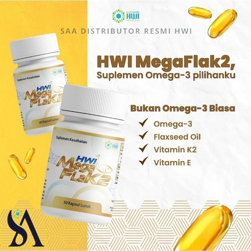 HWI MEGAFLAK2 ORI HWI || Fish Oil | Minyak Ikan | Omega 3 untuk Kecerdasan Otak | Penambah Nafsu Mak