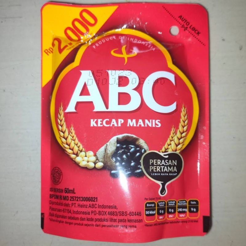 

Kecap Manis ABC 60ml