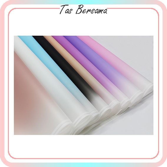 

Kertas Bunga Buket Gradasi Transparan Garis Gradient Flower Wrapping Kertas Cellophane KB6294
