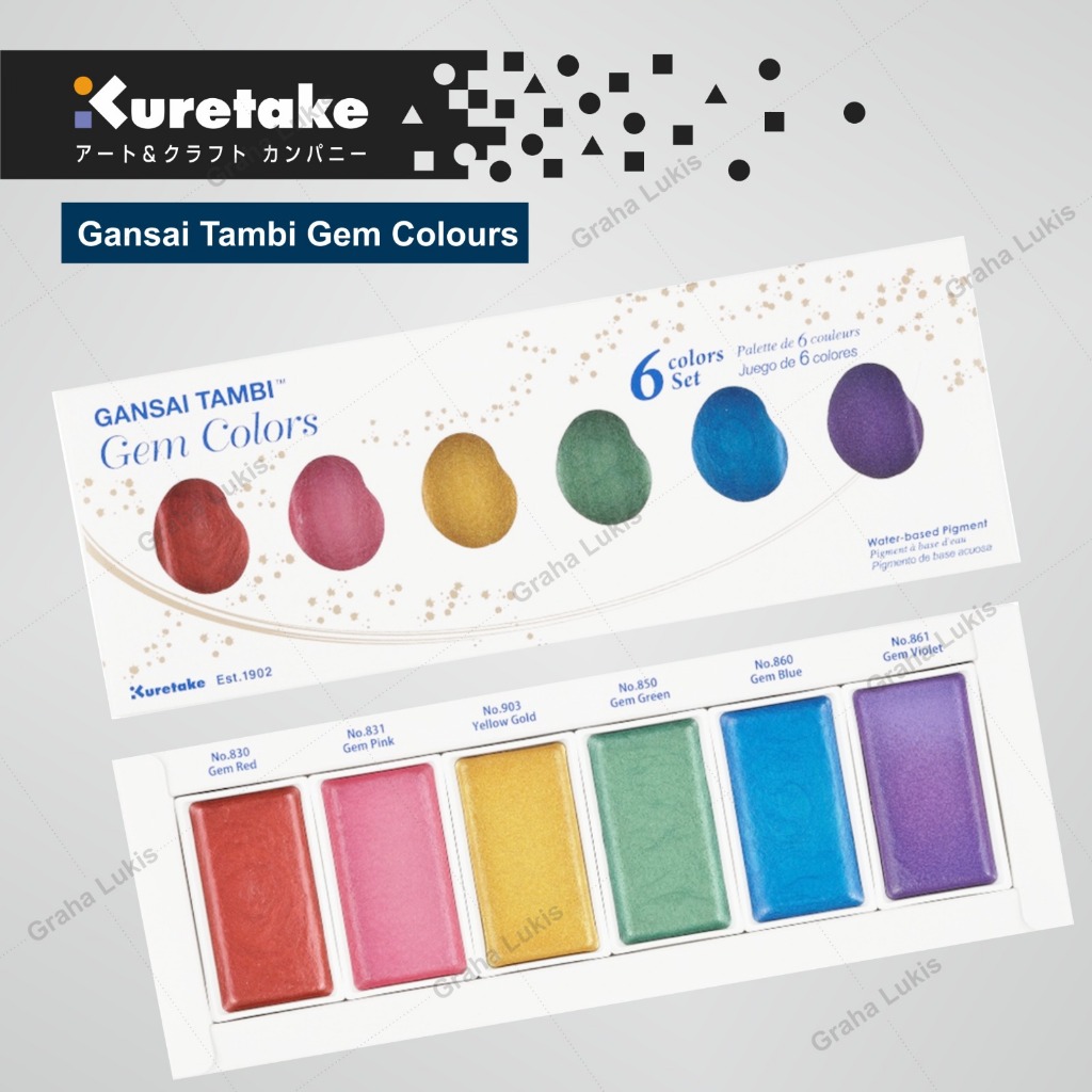 

Kuretake Gansai Tambi Gem Colors - Watercolor Set 6