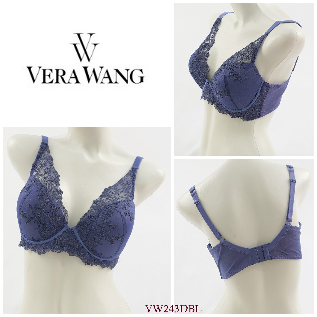 Bra Wanita Tanpa Kawat Busa Tebal Mix Lace Premium VERA WANG Pakaian Dalam Underwear VW243DBL