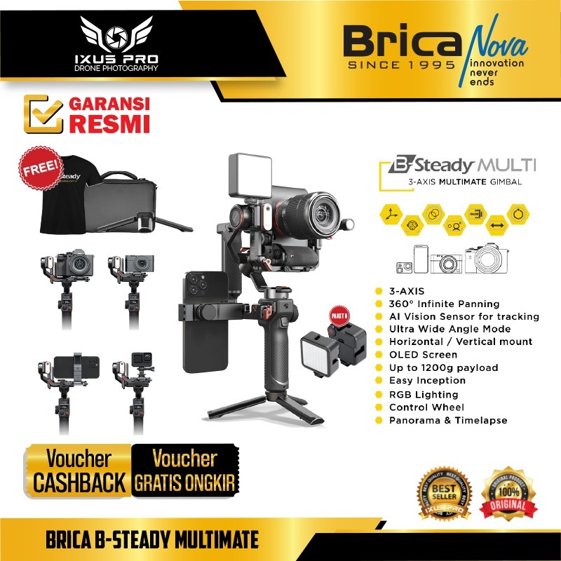 Brica B-Steady MULTImate / Bsteady Multi 3-Axis Gimbal Stabilizer