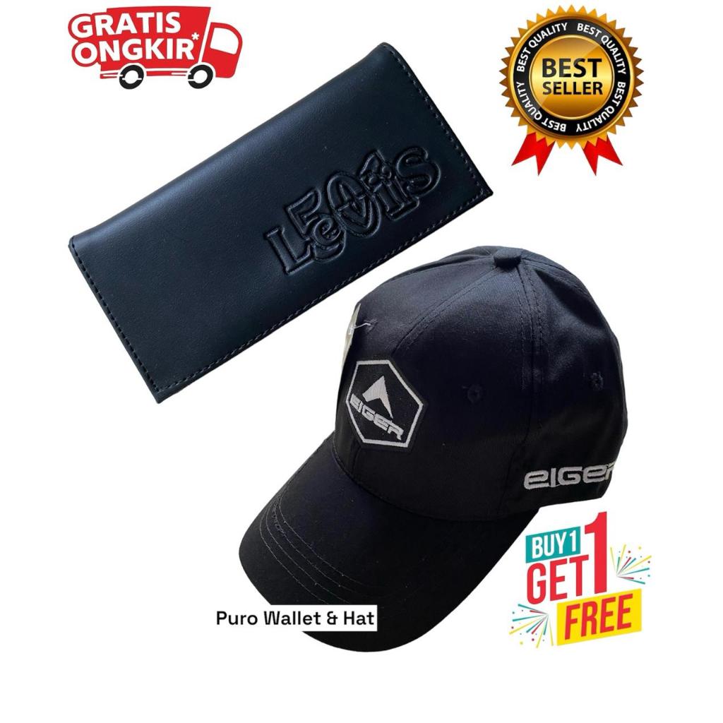 PROMO Beli 1 Dapat 1 Dompet Panjang Lipat Pria Dewasa Warna Hitam Cowok Kulit Sintesis Terbaru Murah