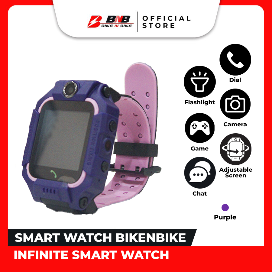 Jam Tangan Pintar Anak Infinite Digital Rotasi 360 Dua Kamera (Pakai Simcard, GPS) - BikeNBike-7