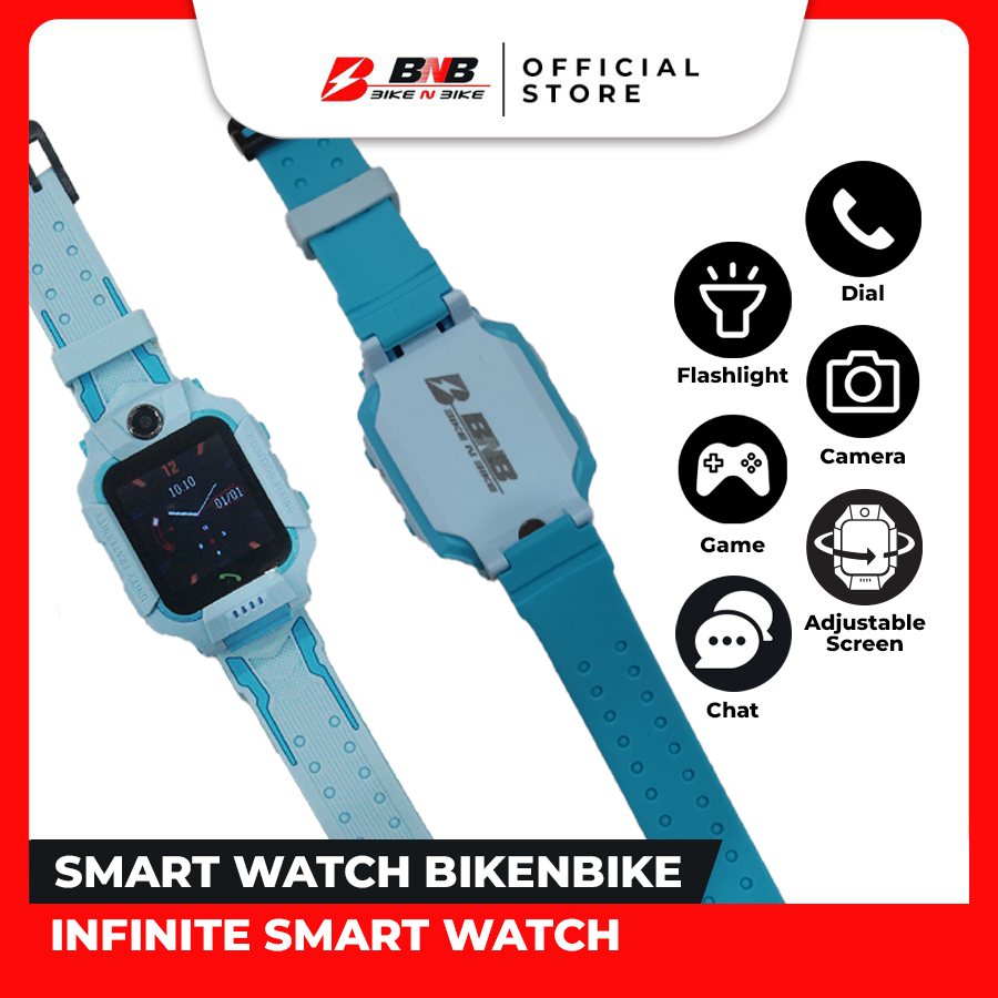 Jam Tangan Pintar Anak Infinite Digital Rotasi 360 Dua Kamera (Pakai Simcard, GPS) - BikeNBike-1