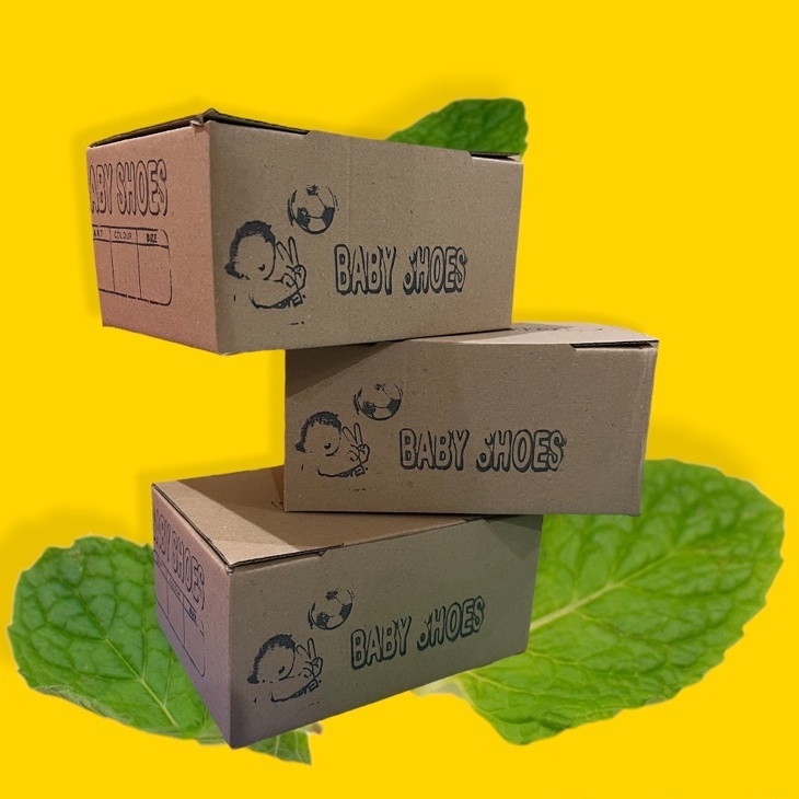 

grosir per kodi /20 pcs kardus coklat sepatu baby bisa untuk tambahan paking produk