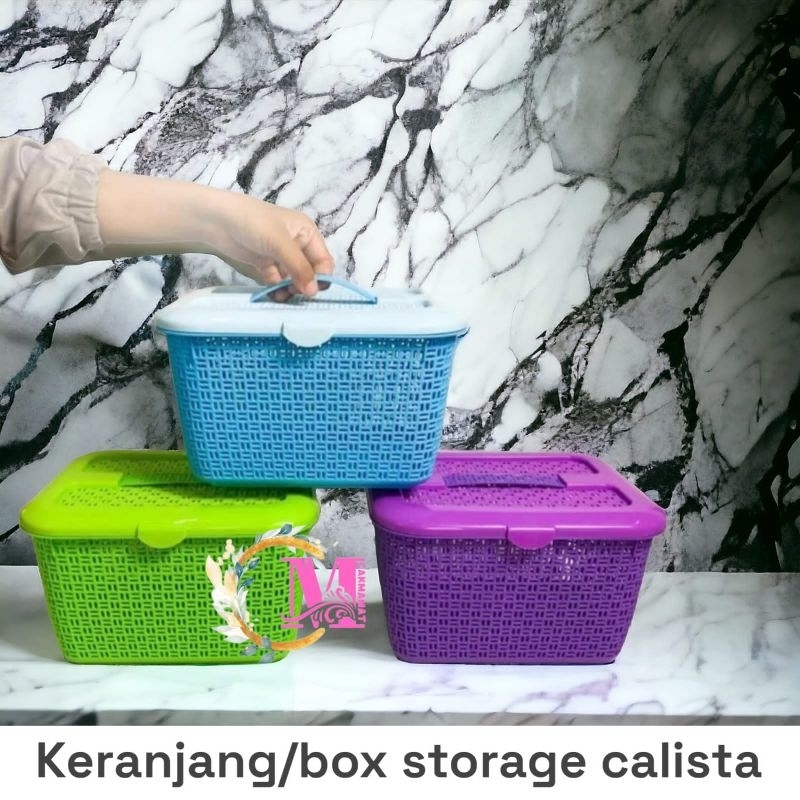 Keranjang Calista/box storage Calista keranjang piknik syari