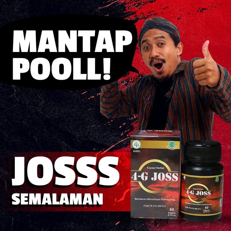 Obat Kuat 4g Joss 4g Joss Stamina Pria Dewasa Original Sudah BPOM Dan Halal MUI