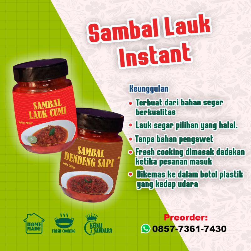 

sambal / sambel / aneka sambal / sambal cumi / sambal Dendeng / Sambal Anak kos