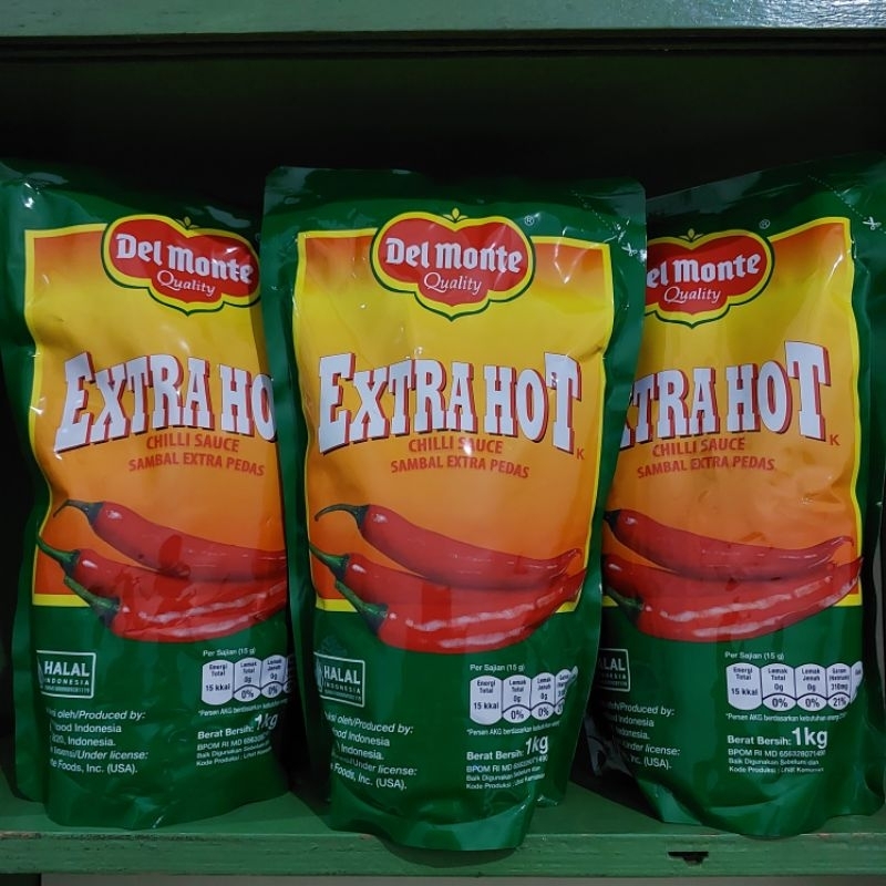 

Delmonte Saus Sambal Del monte 1kg / Saos Sambel Del Monte Pouch 1 kg