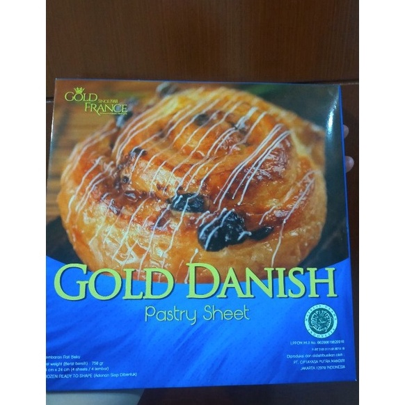 

ART R6U Gold Danish pastry sheet