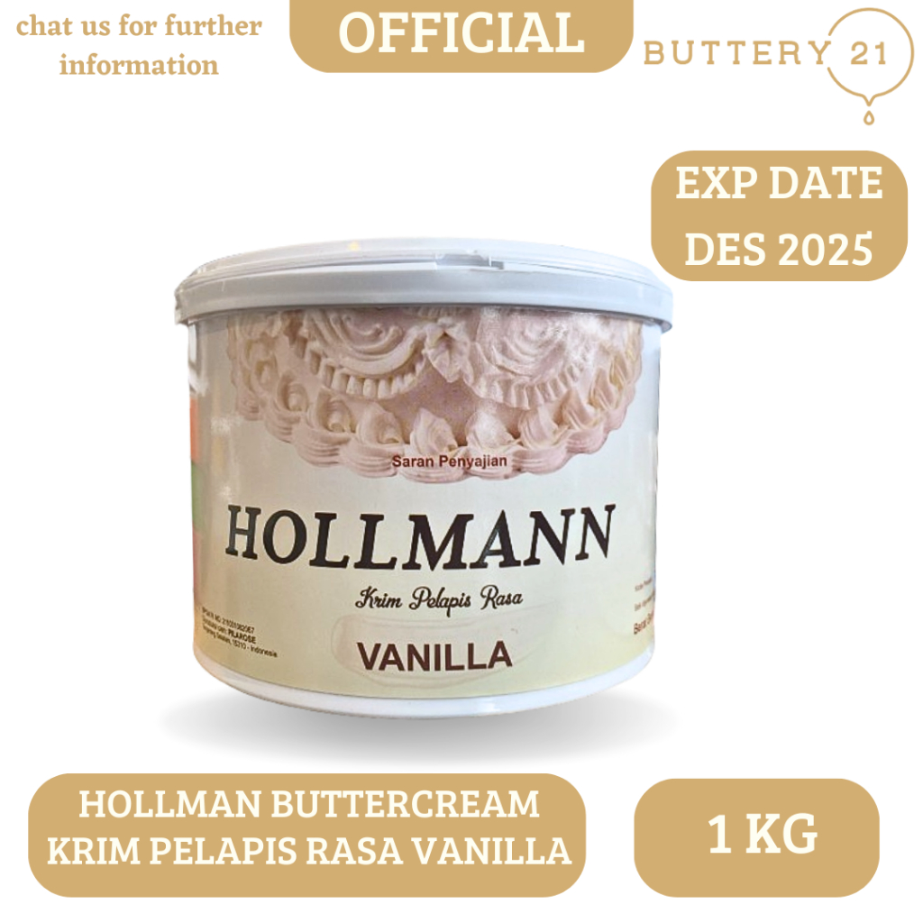 

HOLLMANN BUTTER CREAM 1 KG / BUTTER CREAM VANILLA