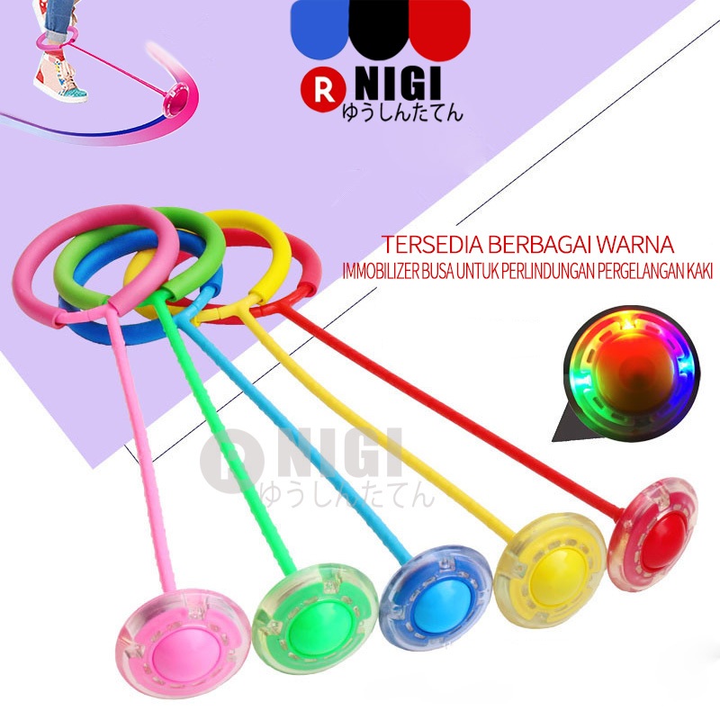 NIGI Jumpball Yoyo Flash/Mainan Anak Hulahup/Flashing Jumping Ball/Hulahup Kaki led