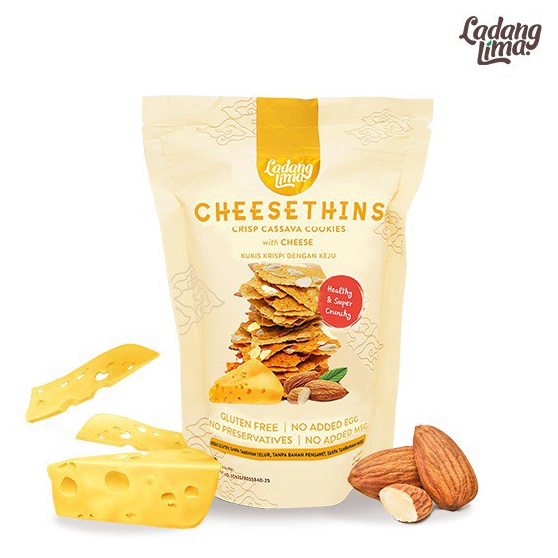 

ART A93J Ladang Lima Gluten Free CHEESETHINS Healthy Cookies Kue Sehat 8 gr