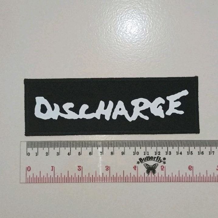 Emblem/Patch/Tambalan Celana Jaket Vest Sweater Topi Tas - Discharge logo