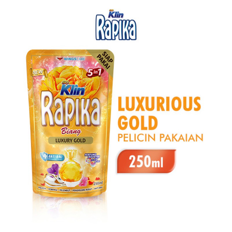 Rapika Pelicin Pakaian Gold 250 mL