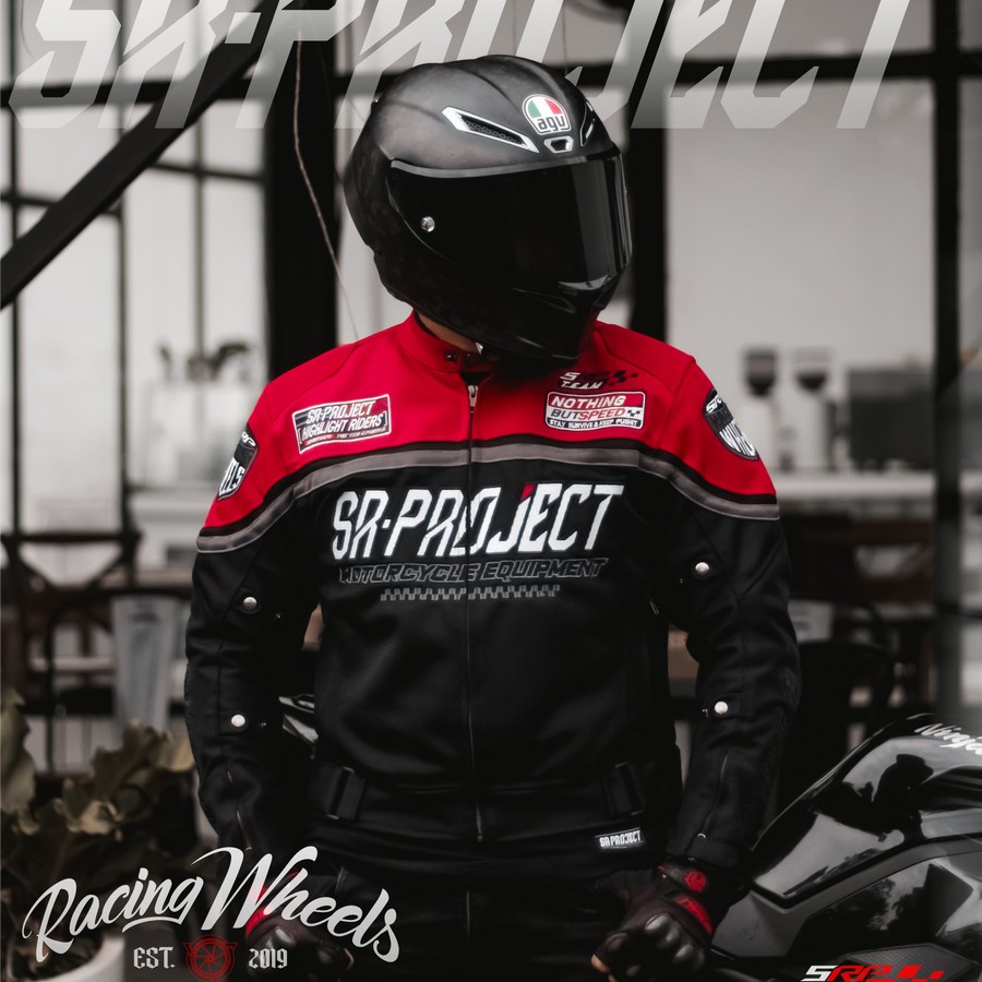 JAKET MESH SR-PROJECT Racing Wheels Black-red