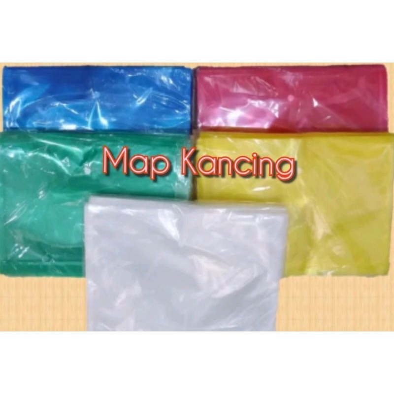 

( 1 lusin / 12 pcs ) Map Kancing Transparan Uk. Folio