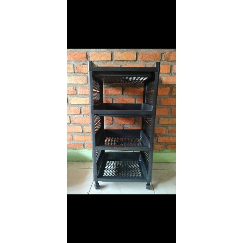 rak serbaguna 4 susun tanpa roda rak yoyo apartemen
