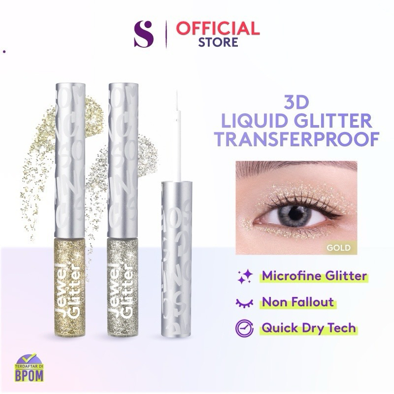 SOMETHINC Jewel Glitter Liquid - Silver Gold - Multi Purpose