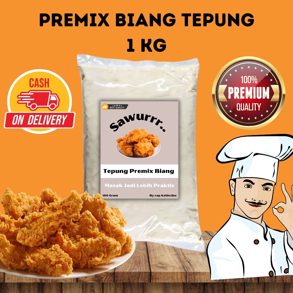 

Tepung Premix Biang Fried Chicken Crispy Premium 1kg