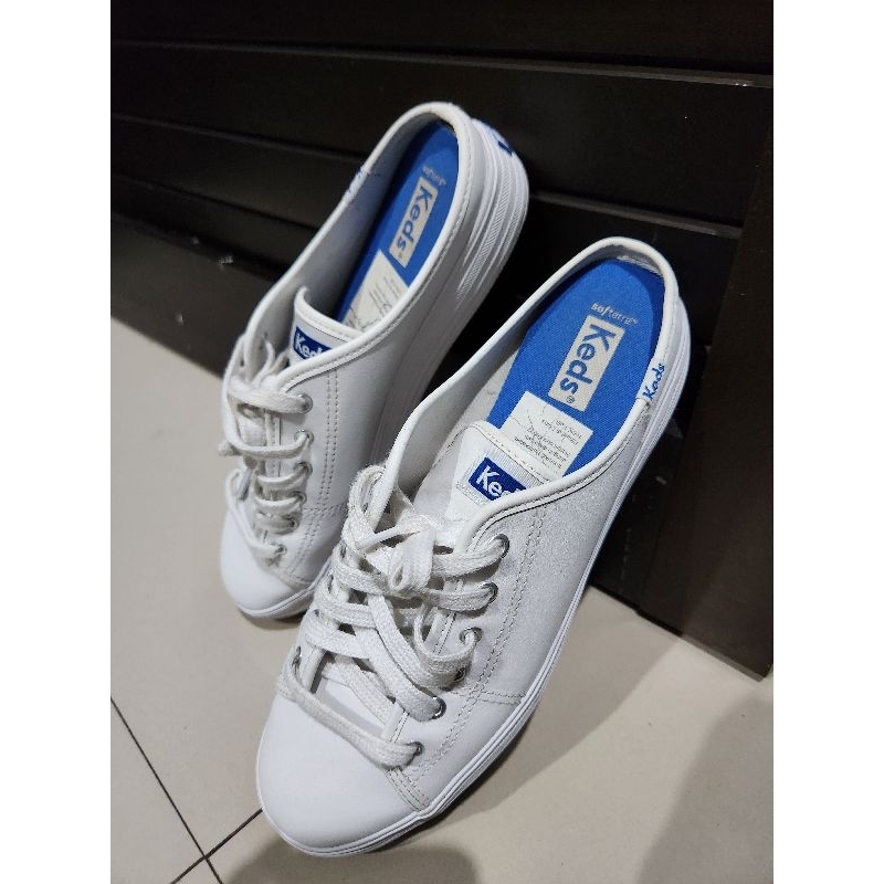 PRELOVED KEDS Triple Kick Mule Leather White