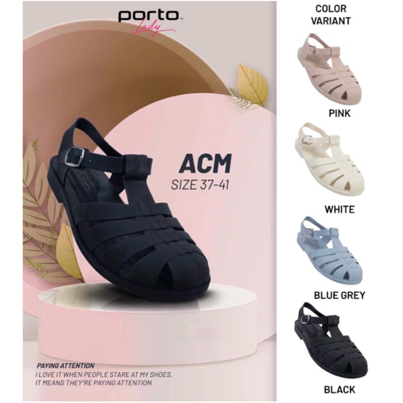 porto lady ACM/sandal porto jelly/sandal porto wanita/porto lady marry jane/model terbaru/sandal ter