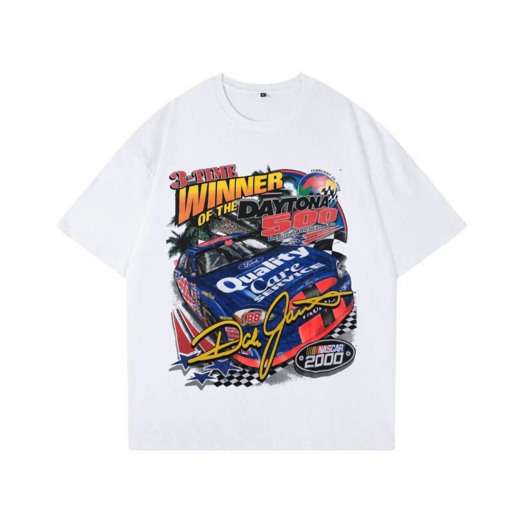 Kntck "NASCAR" Oversize T-shirt | WASH | Kaos Cartoon | Kaos Wash | Nascar Daytona