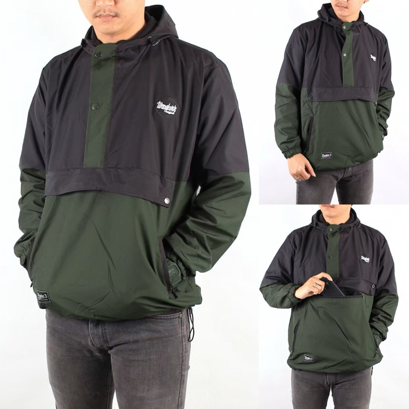 JAKET 2D CAGOULE BLACK GREEN